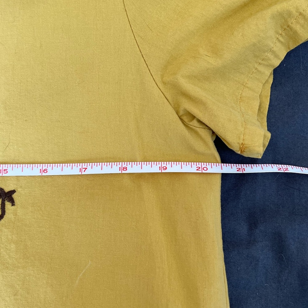 Yellow floral Amato Rizzi cotton/linen dress, size 8/10 - Picture 4 of 6